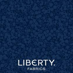 Wiltshire Shadow, Midnight Ink, tessuto blu inchiostro tono su tono - Liberty Fabrics