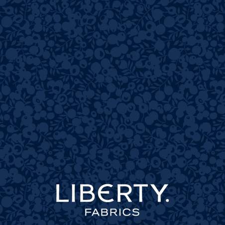 Wiltshire Shadow, Midnight Ink, tessuto blu inchiostro tono su tono - Liberty Fabrics Liberty Fabrics - 1