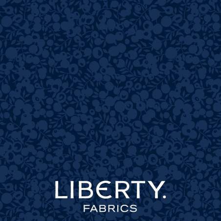 Wiltshire Shadow, Midnight Ink, tessuto blu inchiostro tono su tono - Liberty Fabrics
