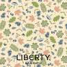 Woodland Walk Collection, Woodland Forage A, tessuto crema con motivi autunnali come foglie, funghi e bacche - Liberty Fabrics