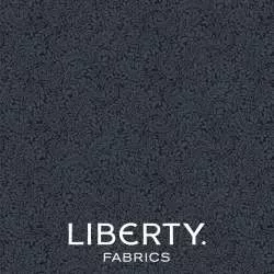 York Fern Collection, Graphite, tessuto grigio scuro grafite tono su tono - Liberty Fabrics