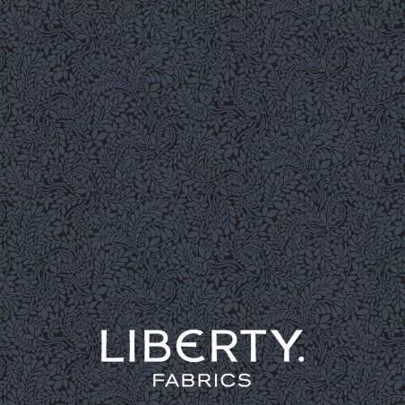 York Fern Collection, Graphite, tessuto grigio scuro grafite tono su tono - Liberty Fabrics