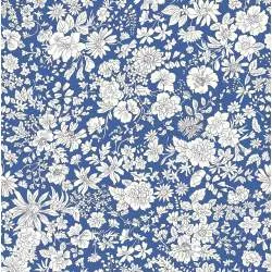Emily Belle Jewel Tones Cobalt, tessuto Blu Cobalto con piccoli fiori azzurri - Liberty Quilting