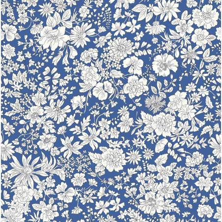 Emily Belle Jewel Tones Cobalt, tessuto Blu Cobalto con piccoli fiori azzurri - Liberty Quilting Liberty Fabrics - 1