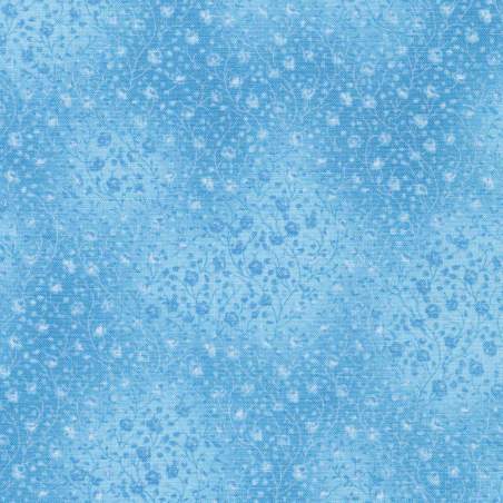 Fusions Sky, Tessuto Azzurro Cielo Sfumato con Rami Tono su Tono - Robert Kaufman