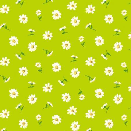 London Parks Dulwich Daisy, Tessuto arancione con margherite - Liberty Fabrics Liberty Fabrics - 1