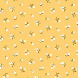 London Parks Promise Hill, Tessuto arancione con piccoli fiori bianchi - Liberty Fabrics Liberty Fabrics - 1