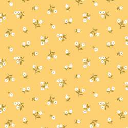 London Parks Promise Hill, Tessuto arancione con piccoli fiori bianchi - Liberty Fabrics Liberty Fabrics - 1