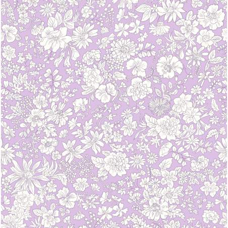 Emily Belle Brights Violet, Tessuto Viola a fiori bianchi - Liberty Fabrics Liberty Fabrics - 1