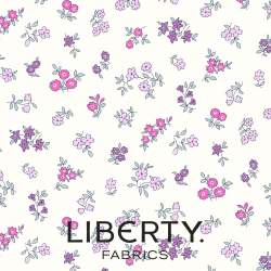 Heirloom 1 Collection, Posy Sprig, tessuto panna con piccoli fiori lilla - Liberty Quilting Liberty Fabrics - 1