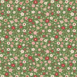 Tilda Creating Memories, Winter Reds and Greens, Evie Green Tilda Fabrics - 1