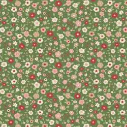 Tilda Creating Memories, Winter Reds and Greens, Evie Green Tilda Fabrics - 1