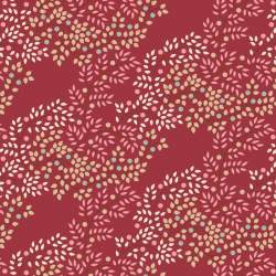 Tilda Creating Memories, Winter Reds and Greens, Berrytangle Burgundy Tilda Fabrics - 1