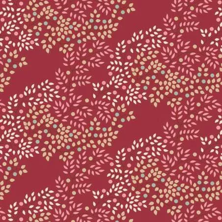 Tilda Creating Memories, Winter Reds and Greens, Berrytangle Burgundy Tilda Fabrics - 1