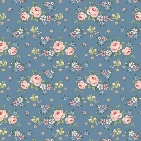 Tilda Creating Memories, Summer and Ocean Blues, Gracie Blue Tilda Fabrics - 1