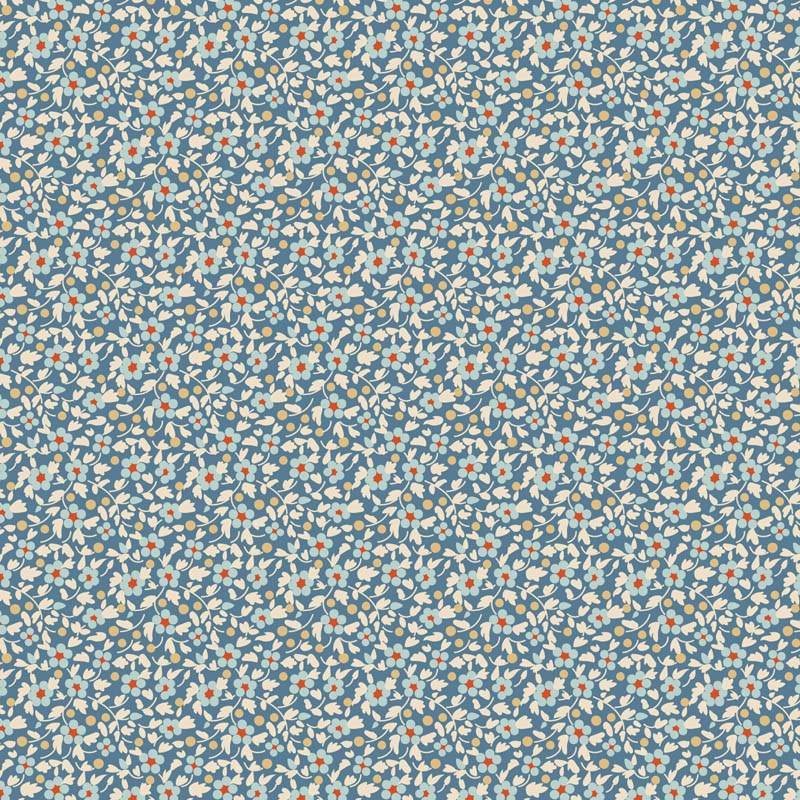 Tilda Creating Memories, Summer and Ocean Blues, Brie Blue Tilda Fabrics - 1