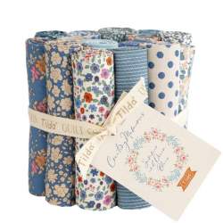 Tilda Creating Memories, Summer and Ocean Blues, 16 Fat Eight Roll Tilda Fabrics - 1