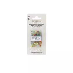 Bohin, Spilli Vetro di Murano, Colore Arcobaleno - 80pz