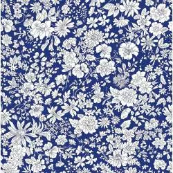 Emily Belle Jewel Tones Sapphire, Tessuto Blu Zaffiro con piccoli fiori azzurri - Liberty Quilting