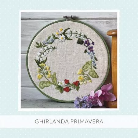 Ghirlanda Primavera - Cartamodello PDF di Ricamo Classico
