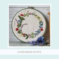 Ghirlanda Estate - Cartamodello PDF di Ricamo Classico