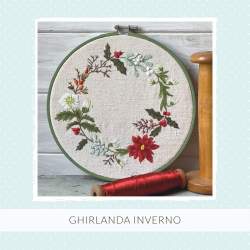 Ghirlanda Inverno - Cartamodello PDF di Ricamo Classico