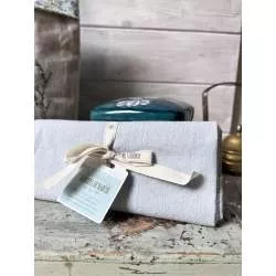 Lino Pretagliato da Ricamo, Azzurro, 70 x 50 cm