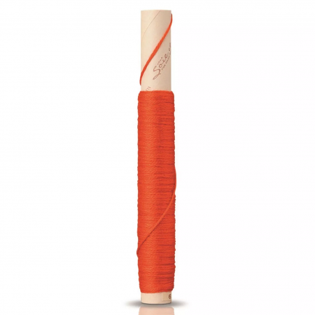 Filo di seta da ricamo a 3 capi n.25 da 15 m, arancione bruciato - Soie et