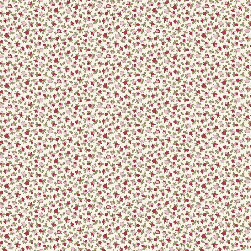 Heirloom 3 Collection, Little Buds, tessuto bianco con piccoli boccioli - Liberty Quilting Liberty Fabrics - 1