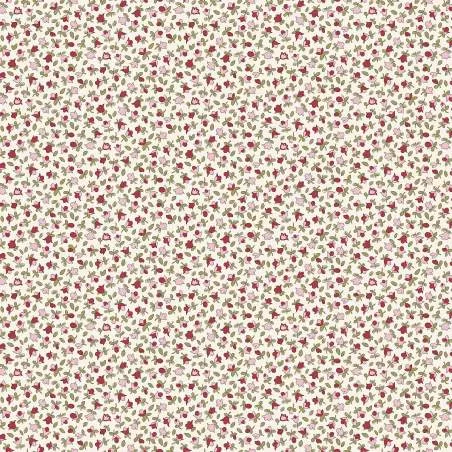 Heirloom 3 Collection, Little Buds, tessuto bianco con piccoli boccioli - Liberty Quilting Liberty Fabrics - 1