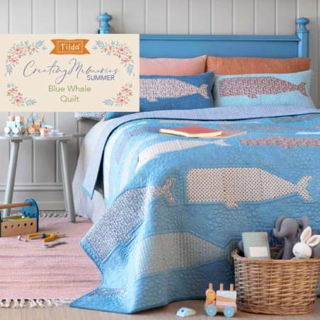 Kit Tilda BLUE WHALE QUILT con collezione Creating Memories