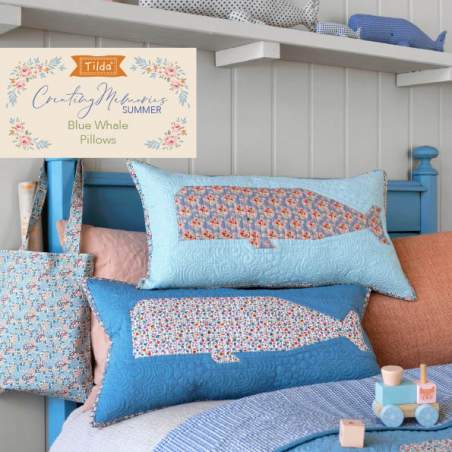 Kit Tilda BLUE WHALE PILLOW con collezione Creating Memories