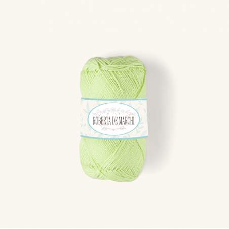 Gomitolo 100% Cotone OEKO-TEX - 50 gr / 160 m - Verde Latte e Menta