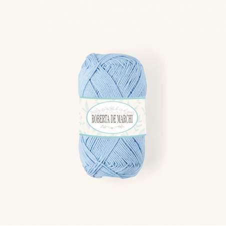 Gomitolo 100% Cotone OEKO-TEX - 50 gr / 160 m - Azzurro Fiordaliso
