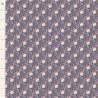 Tilda Sanctuary Cottonfield Eggplant, Tessuto Blu Melanzana con fiori di cotone Tilda Fabrics - 1