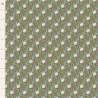 Tilda Sanctuary Cottonfield Greygreen, Tessuto Verde su Grigio con fiori di cotone Tilda Fabrics - 1