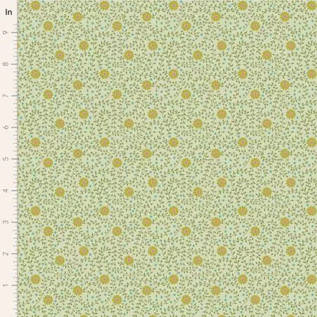 Tilda Sanctuary Daisydream Pistachio, Tessuto Verde Pistacchio con piccole Margherite Tilda Fabrics - 1