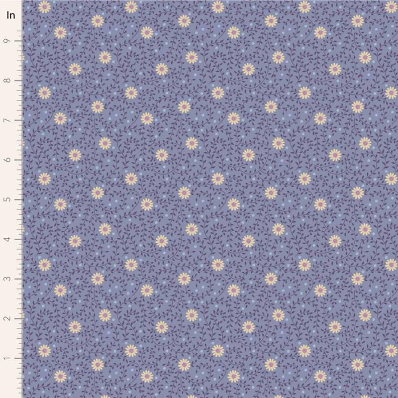 Tilda Sanctuary Daisydream Pitch Blue, Tessuto Blu con piccole Margherite Tilda Fabrics - 1
