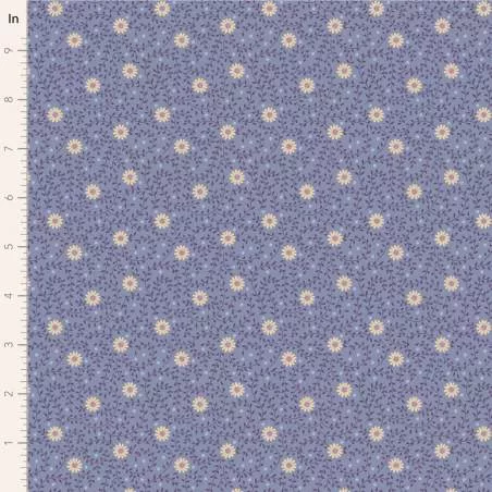 Tilda Sanctuary Daisydream Pitch Blue, Tessuto Blu con piccole Margherite Tilda Fabrics - 1