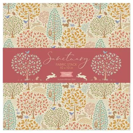 Tilda Sanctuary Fabric Stack, 40 quadrati da 10 x 10 pollici tutta la collezione Tilda Fabrics - 1