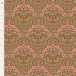 Tilda Sanctuary Larissa Caramel, Tessuto Marrone Caramello con intreccio di fiori