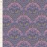 Tilda Sanctuary Larissa Eggplant, Tessuto Blu Melanzana con intreccio di fiori Tilda Fabrics - 1