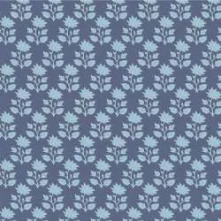Tilda Sanctuary Mira Blue, Tessuto Blu con fiori tono su tono Tilda Fabrics - 1