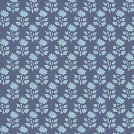 Tilda Sanctuary Mira Blue, Tessuto Blu con fiori tono su tono Tilda Fabrics - 1