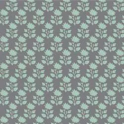 Tilda Sanctuary Mira Slate, Tessuto Grigio Ardesia con fiori Verde Acqua Tilda Fabrics - 1