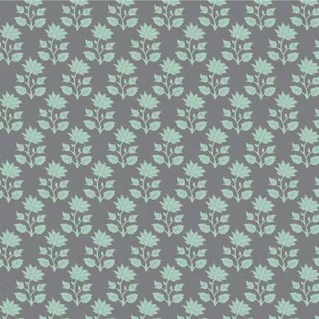 Tilda Sanctuary Mira Slate, Tessuto Grigio Ardesia con fiori Verde Acqua Tilda Fabrics - 1