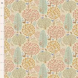 Tilda Sanctuary Sanctuary Warm, Tessuto Toni Caldi con animali nella foresta