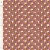 Tilda Sanctuary Cottonfield Maroon, Tessuto Rosso Bordeaux con fiori di cotone