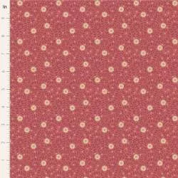 Tilda Sanctuary Daisydream Rhubarb, Tessuto Rosso Rabarbaro con piccole Margherite Tilda Fabrics - 1