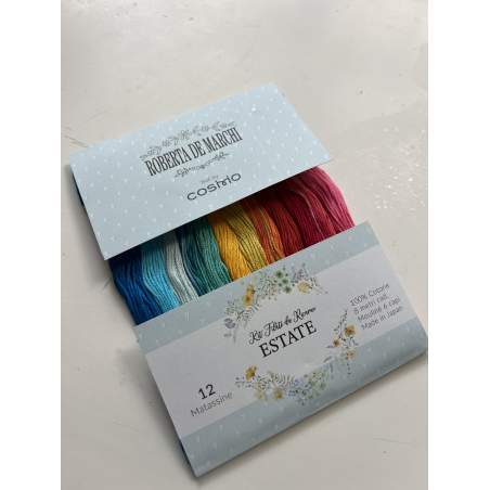 Kit Estate - 12 Filati da Ricamo Mulinè Cosmo
